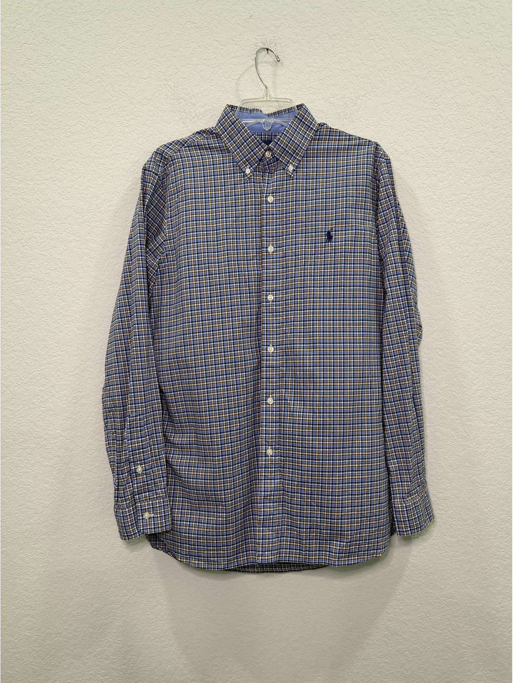 Ralph Lauren Men's Plaid Button Down Dress Shirt - M